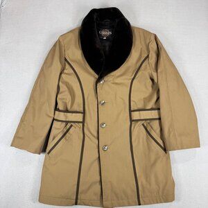 Grais Jacket Mens 42 Brown Faux Fur Collar Lining  70's Fashion Clothing